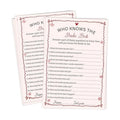Pink Bridal Shower Games Cards - Who Knows The Bride Best - 30 Fun Wedding Party Game Cards for Bridal Shower, Engagement, Bachelorette & Newlywed Party, Icebreaker Activity Supplies & Decorations