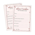 Wedding Advice & Wishes Cards for Mr and Mrs, 30 Pink Double-Sided Advice Cards for Guests, Engagement Party, Bridal Shower, Wedding Reception & Newlyweds Party Decorations & Supplies