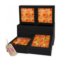 qiqee 10"x 10"x 2.5" Black Pie Boxes with Window 50Packs Cookie Donut Bakery Box (Auto-pop Up)