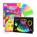 ZMLM Scratch Paper Art-Crafts Gift: 2 Pack Rainbow Notebooks Supplies Toys