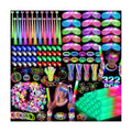 OLUPP 322Pcs Glow in the Dark Party Supplies, Kids Halloween Party Favors