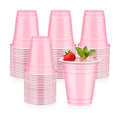 50 Pcs Pink Plastic Cups, 12 oz Disposable Cups for Party