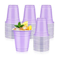 50 Pcs Light purple Plastic Cups, 12 oz Disposable Cups for Party