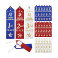 Thiccywoov 90 Pcs Cross County Ribbons for 1st, 2nd, 3rd Place, 8" x 2" Cross County Award Ribbons with Event Card and String for Sports Event, Competition Prize Gift, Contest Ornaments