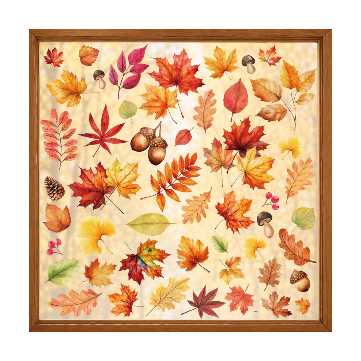 102 PCS Fall Window Clings Decor Autumn Thanksgiving Decorations Stickers