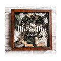 9x9 Wooden Wedding Shadow Box Frame - Mr and Mrs Est 2026 Memory Box Display Case with Clear Acrylic Window for Keepsakes, Dried Flowers, Photos - Bridal Shower, Engagement Gifts for Couples