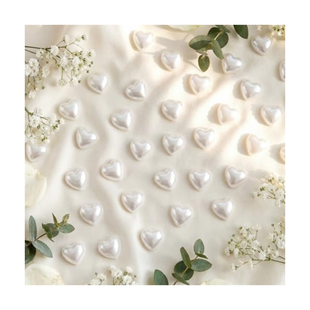 500 Pcs Pearl Solid Heart Table Scatter Confetti Mini Wedding