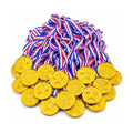RAINFLOW 40PCS Plastic Gold Medals for Kids - Award Medals with Ribbons
