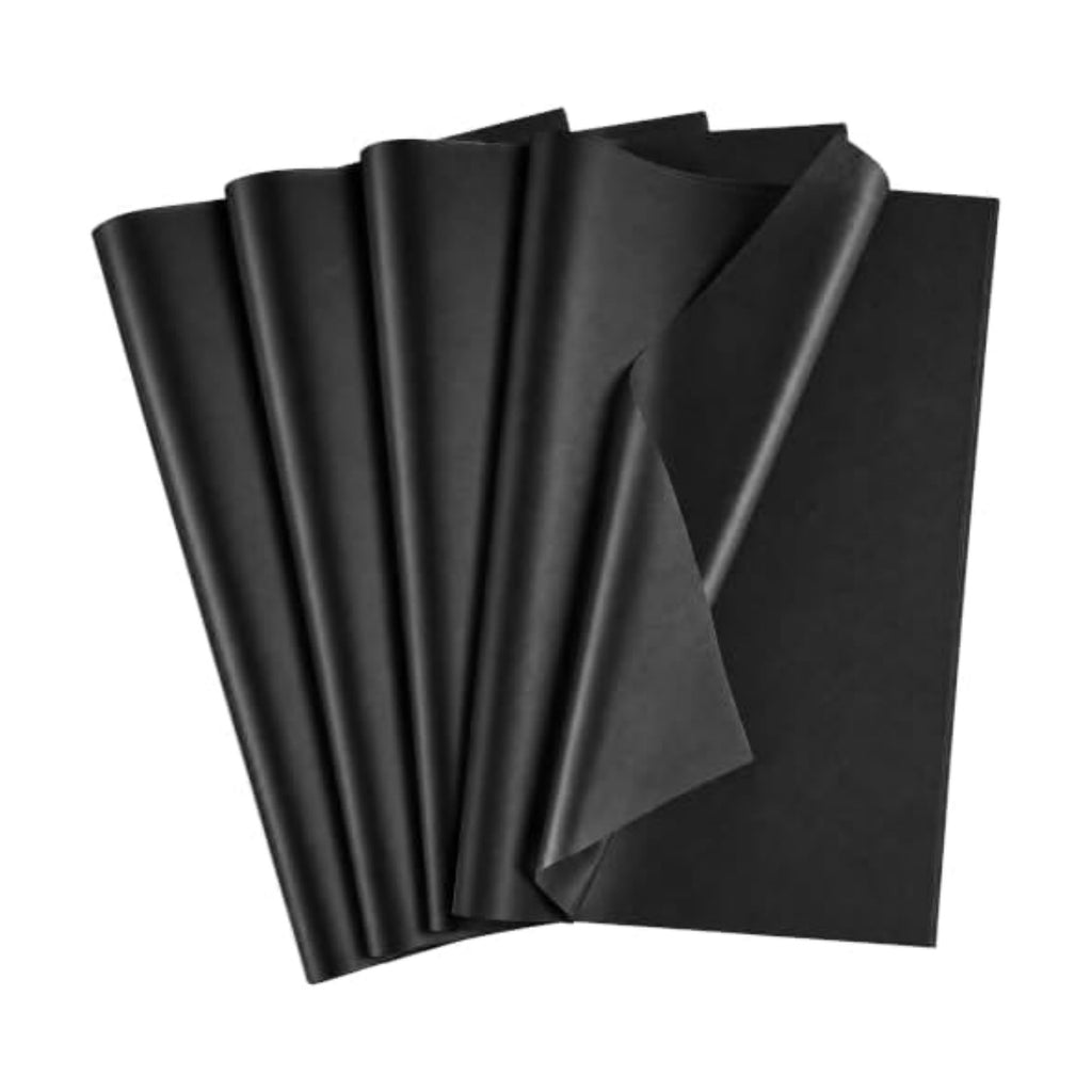 Black Tissue Paper - 100 Sheets Gift Wrapping Paper for Halloween Decor