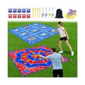 2-in-1 Giant Tic Tac Toe Game Bean Bag Toss Outdoor Games, 4.5FT Spider Tic Tac Toe Game with 10 Pcs Bean Bags, Outside Games for Adults and Family Lawn Yard Carnival Field Day Camping Party
