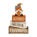 Lineshading 4 Pcs Fall Gnome Block Signs Thanksgiving Tiered Tray Decor
