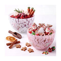 FoldTier Snack Bowl, 14oz Clear Glass Candy Dessert Bowls with Design, Serving Bowls for Gifts Party Favors Table Decoration Supplies (2 Pcs,Bow)
