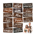 DERTE 24 Designs Rustic Wedding Photo Booth Props 11x5.5 Inch