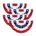 4 Pack USA Pleated Fan Flag, 1.5 X 3 FT American Bunting Flag, 4th of July Patriotic Half Fan Banner Flag Decoration for 4th of July Independence Day Outdoor Decorations