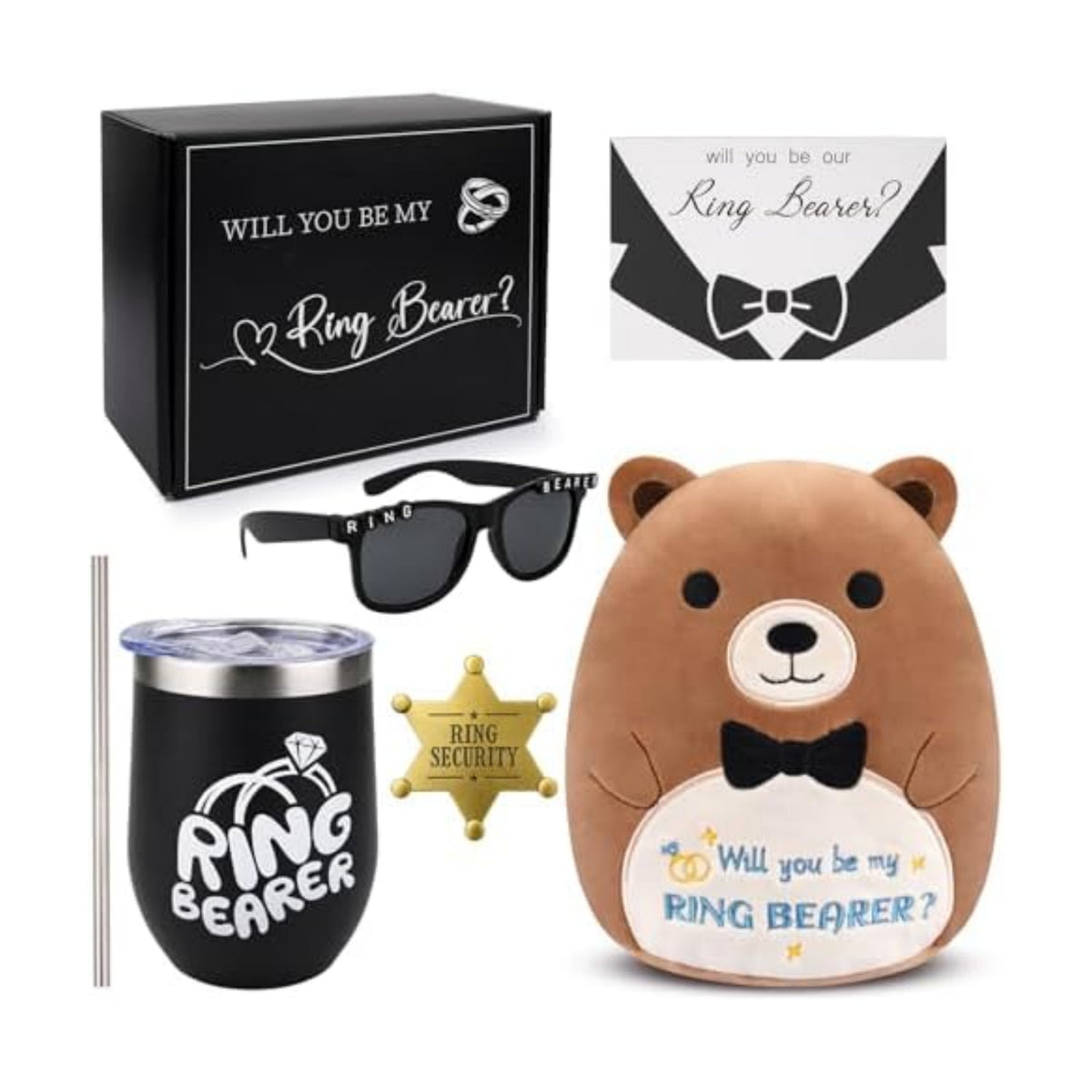 5 Pcs Ring Bearer Proposal Gifts Set,Will You Be My Ring Bearer