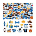 300Pcs Father's Day Foam Stickers, Cute Beard Tie Dad Foam Sticker Self Adhesive Fathers Day Stickers for Father's Day DIY Arts Crafts Party Favors School Activity Reward