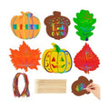 JULMELON 36 Pcs Fall Thanksgiving Scratch Art Crafts for Kids Party Favors