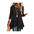 Zeagoo Womens Tops 3/4 Sleeve Loose Fit Dressy Tunics Plus Size Boho Shirts