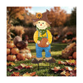 BRIGHTDECK Outdoor Fall Scarecrow Metal Stakes Decorations Autumn Yard Sign