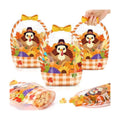 Fuutreo 25 Pcs Fall Treat Bags, Turkey Goodie Bags with Handles, Plastic