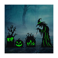 BRIGHTDECK 3 Pcs Halloween Witch Yard Signs Metal Stakes Outdoor Decoration