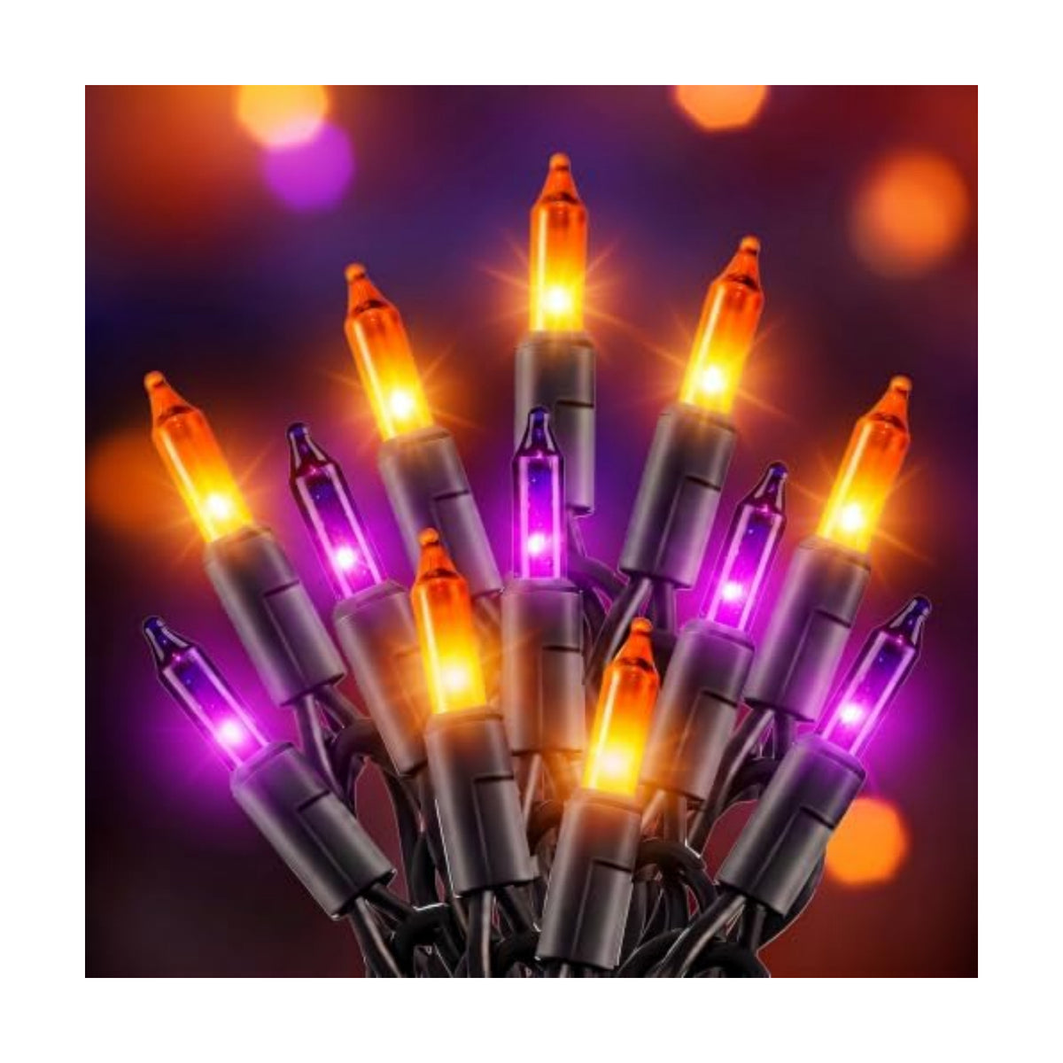 40FT Purple Orange Mini String Lights Halloween Decor for Party Decorations