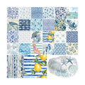 Tenceur 48 Pack 24 Style Blue Coastal Decoupage Napkins for Crafts, 13 inch