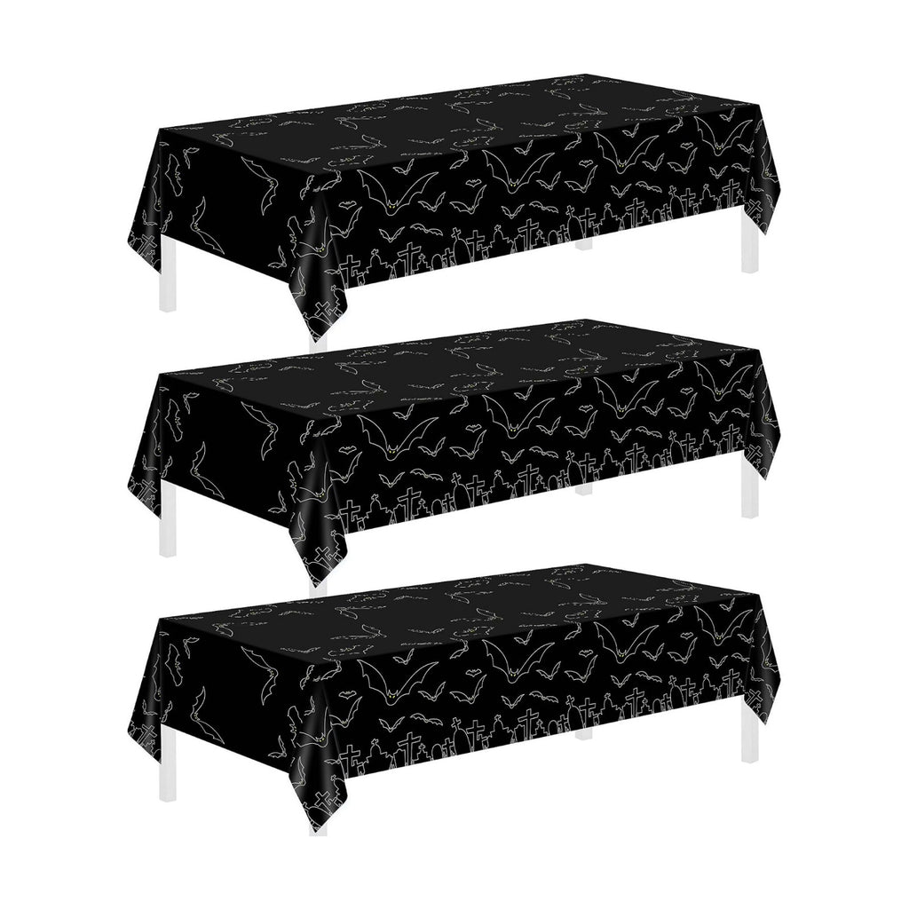 Childom 3 Pack Halloween Tablecloth Rectangle Table,Halloween Decorations
