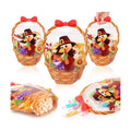 CCINEE 50 Packs Thanksgiving Ziplock Gifts Bags Bulk, 3D Fall Plastic Treat Bags with Handle Sealable Turkey Goodie Favor Bag for Holiday Autumn Harvest Party Gift Wrapping