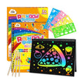 ZMLM Scratch Paper Art-Crafts Gift: 2 Pack Rainbow Notebooks Supplies Toys