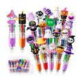 24PCS Halloween Fun Mini Multicolor Pens 4-in-1 for Party Favors Gift