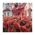 2200 Sqft Bloody Halloween Spider Web Decor with 100 Fake Spiders 24 Bats