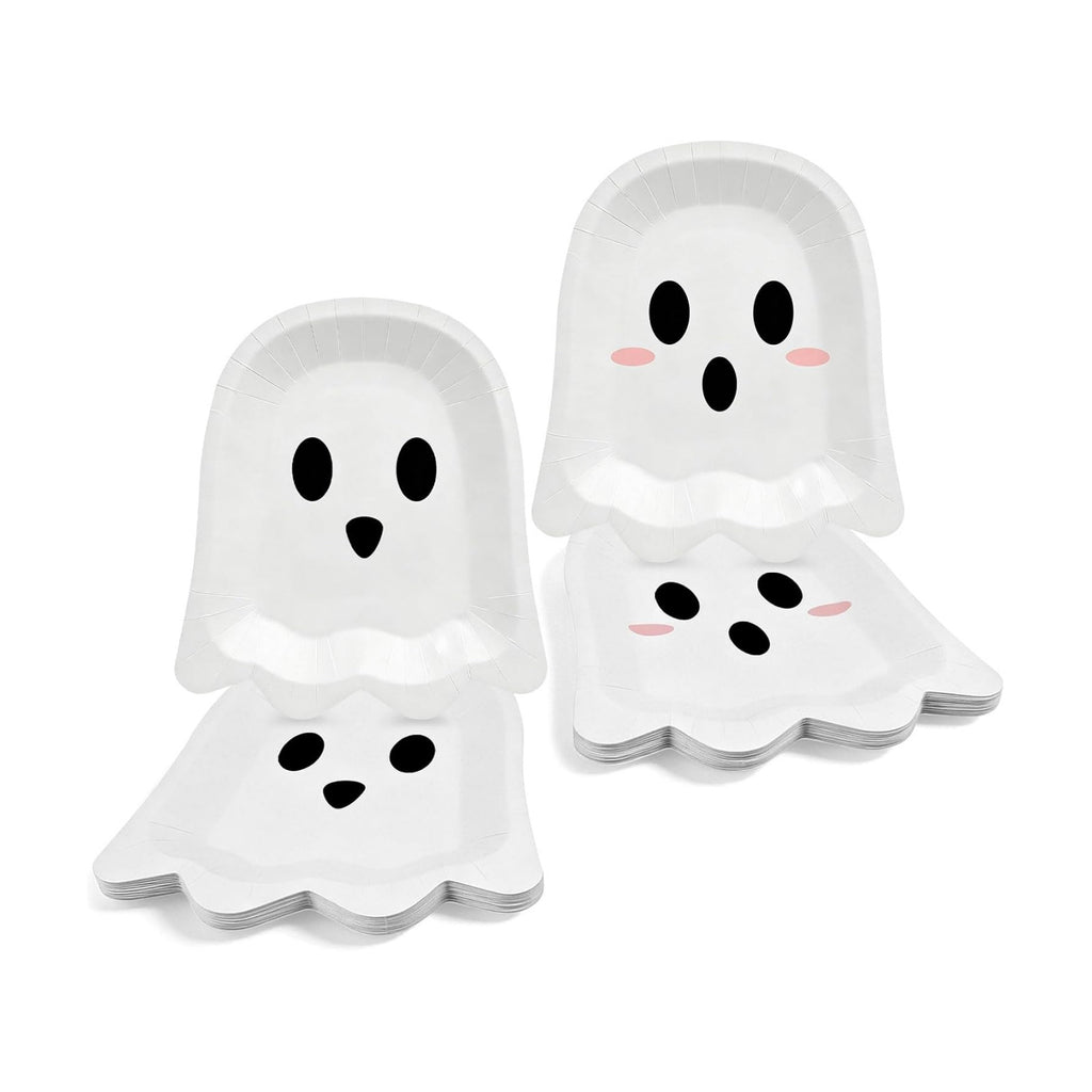 CCINEE Halloween Ghost Paper Plates 50Pcs Large