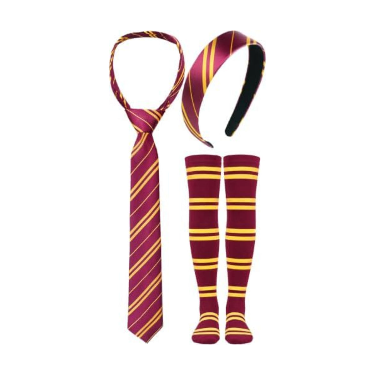 3 PCS Halloween Costume Accessory,Wizard Headband/Tie/Socks