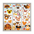 Fall Window Clings, Autumn Pumpkin Static Stickers for Glass, 60 Designs