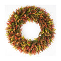 DDHS 20" Fall Wreath for Front Door，Artificial Boxwood Wreath-Hello Sign