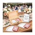 AceOrbit 57 Pack Red Wedding Guest Book Playing Cards Set with Wooden Box