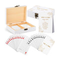AceOrbit 57 Pack Golden Wedding Guest Book Playing Card Set with Wooden Box