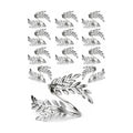 Silver Wheat Napkin Rings Set of 12 for Weddings and Holiday Tables