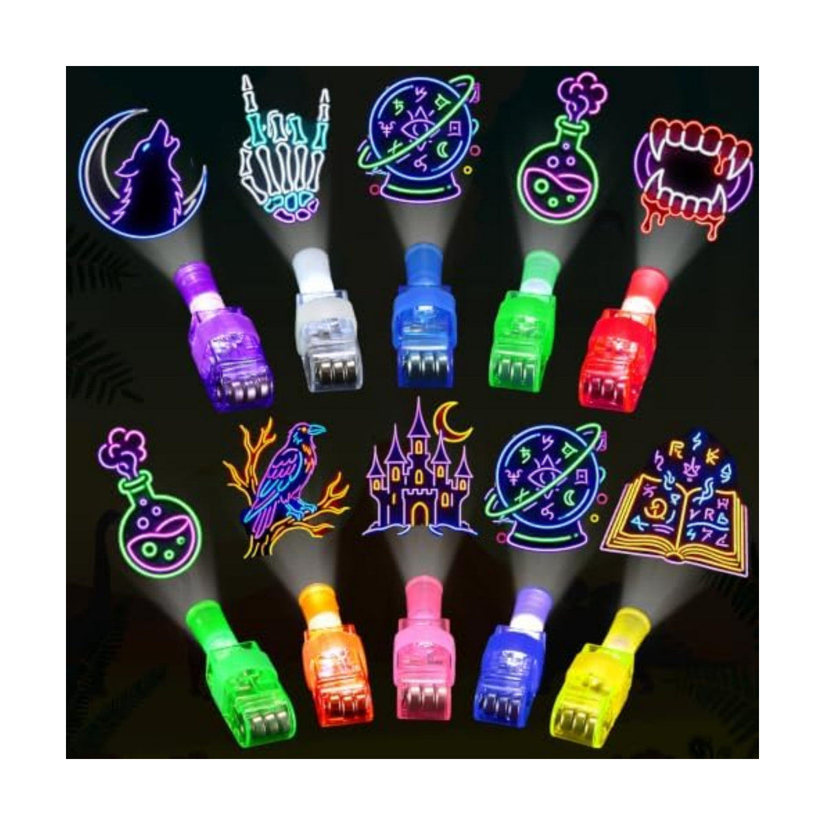 36 PCS Halloween Finger Lights Party Favors for Kids, LED Light-Up Toys