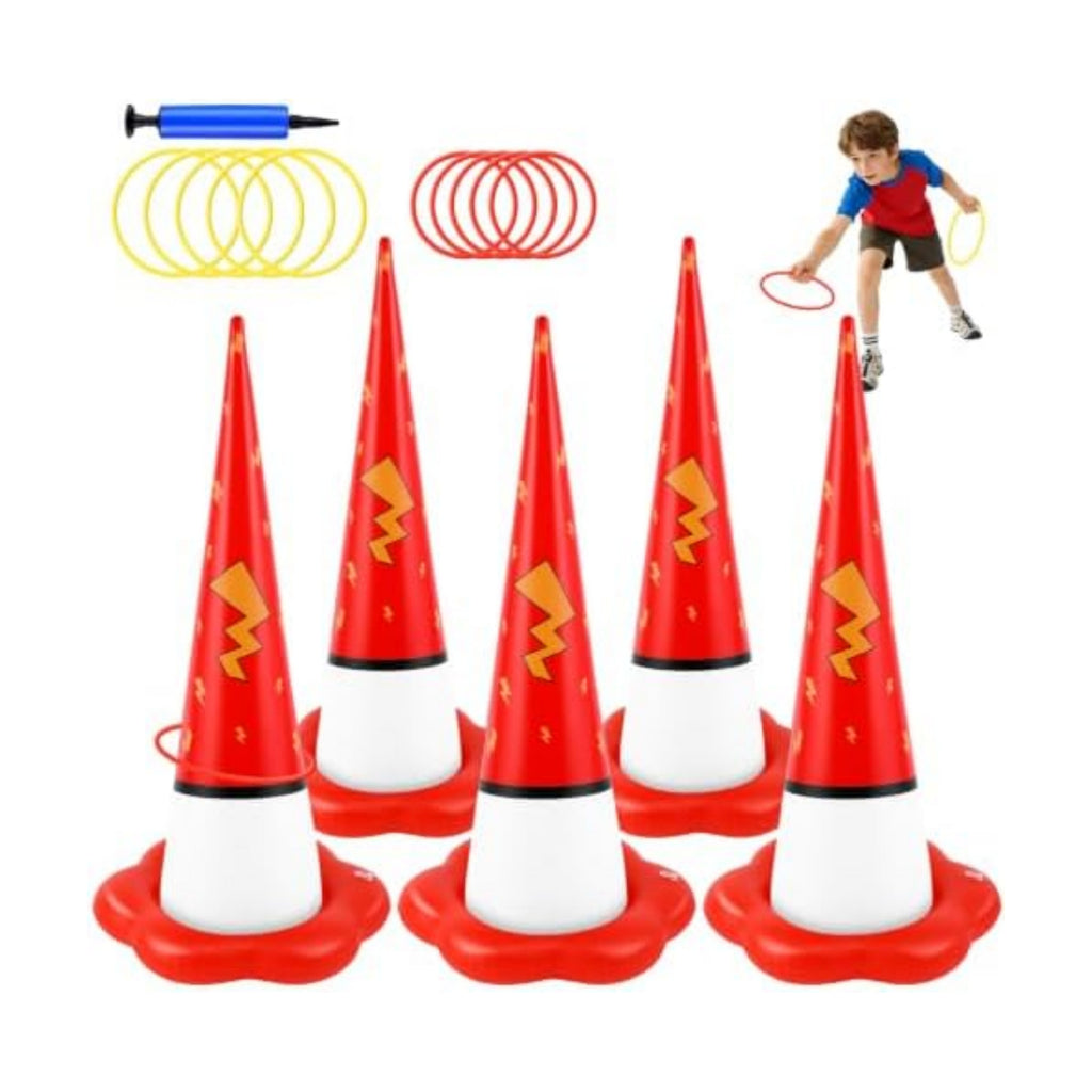 5 Pack Inflatable Ring Toss Game- Cartoon Animation Party Games Set