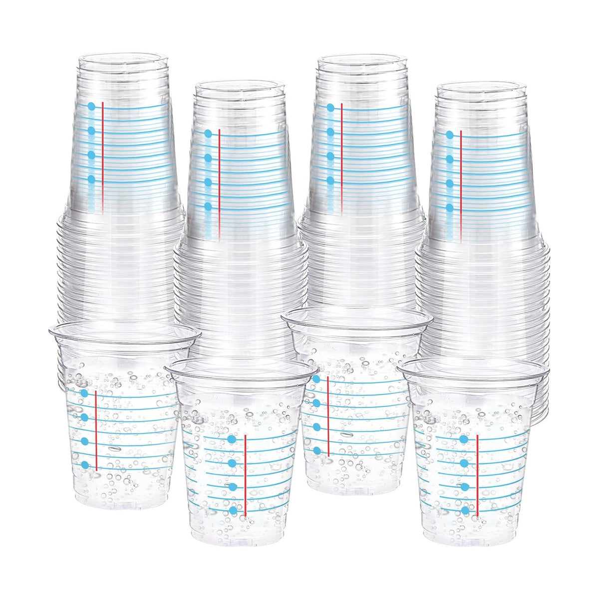 Funnymoom 60 Pack Back to School Cups, Blue Notebook Design, 12oz