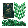 Thyle 51 Pcs Blue Green Tartan Plaid Baby Shower Games We Can Bearly Wait Pacifier Hunt Include Hunt Sign and 50 Acrylic Pacifiers for Baby Shower Game Decoration Gift Sets Gender Reveal Party Decor