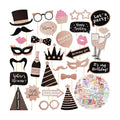 80Pcs Premium Birthday Photo Booth Props with 50Pcs Birthday Stickers
