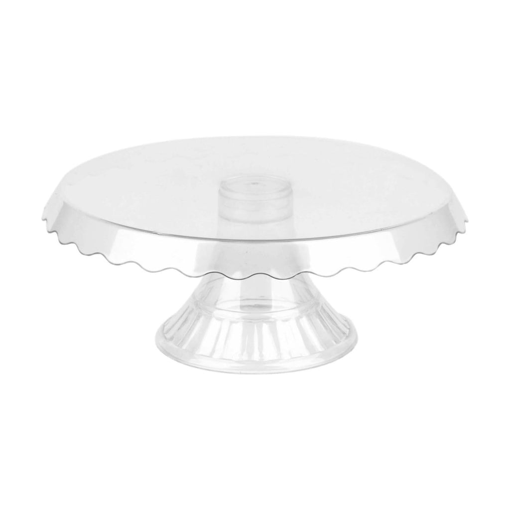 Essential Clear Cake Stand – Round Plastic Dessert Display for Parties, Weddings & Birthdays – Cupcake Holder, Candy Tray, Lightweight & Reusable – 10+ Colors
