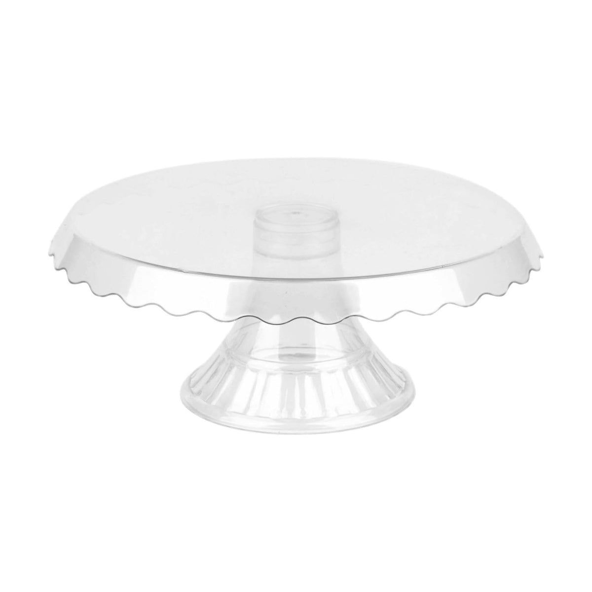 Essential Clear Cake Stand – Round Plastic Dessert Display for Parties, Weddings & Birthdays – Cupcake Holder, Candy Tray, Lightweight & Reusable – 10+ Colors