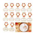 Fall Pumpkin Thanksgiving Napkin Rings Set of 12, Thanksgiving Table Decor