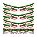 6 Pcs 40 Ft Christmas Foil Fringe Bunting,Red Green Tinsel Streamers Banner