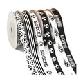 DECYOOL Soccer Ribbon for Craft, 3/8" Width 60 Yards Sport Grosgrain Ribbon