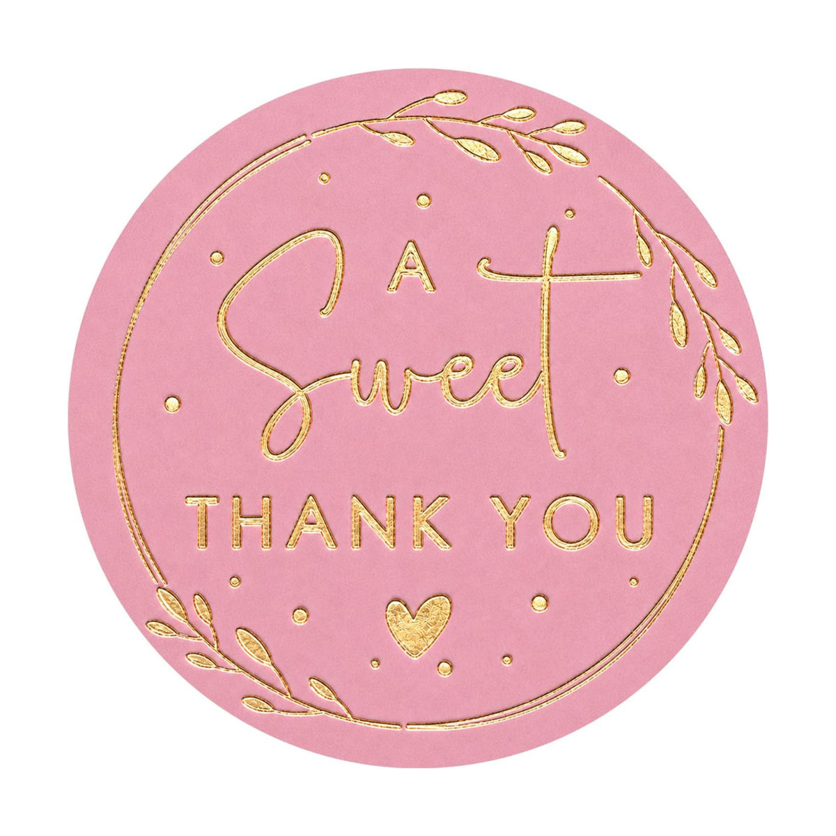 A Sweet Thank You Stickers, Pink Gold Foil Favor Labels for Wedding, Baby Shower, Dessert Table, Small Business Packaging, Bakery Gift Wrapping & Party Supplies,100PCS 1.6 Inch